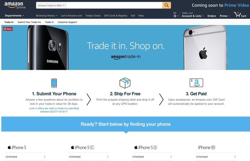 Amazon Trade-in Get Paid